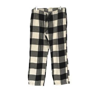 OLD NAVY Women’s Black White Plaid Flannel Pjs Pajama Pants Loungewear Size M
